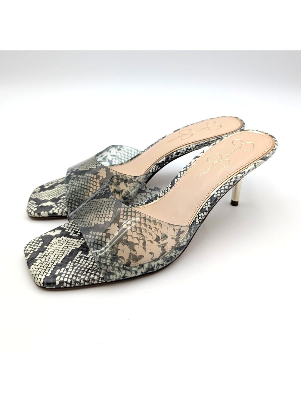 Jessica Simpson Celisha Sandals Women's Neutral Sienna Snake Size US10M EU41.5
